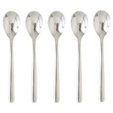 JUST HOME 銀月光 304不鏽鋼茶匙, 5個, 7008-04A