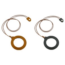 MONACO OLIVE 墜飾項鍊便攜放大鏡2件組, 1套, 黑色, 棕色