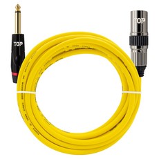HDtop 韓國製 5.5 單聲道轉XLR公頭麥克風線 5m, 黃色, 1個, HT-TP2328