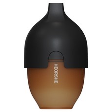 HE OR SHE 寬口矽膠仿母乳奶瓶, 黑色, 1個, 160ml