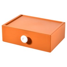 FAmILyLIFE 生活 撞色系百變抽屜收納盒 YG-122-O 20 x 30 x 10cm, 豔陽橘, 1層