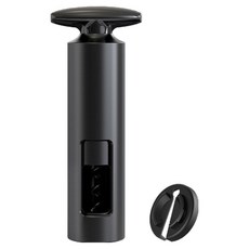 HICKIES 葡萄酒 香檳 高級螺旋開瓶器 附鋁箔切割器 WS70, 黑色, 1個