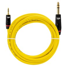 HDtop TO 5.5 立體聲 TRS 音源線 黃色, 1個, HT-TP2248