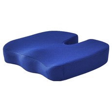 Kyhome 3D網眼蜂巢凝膠減壓U型坐墊, 藍色