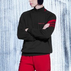 Gospheres 男士條紋半拉鍊毛衣 PM2WNT38