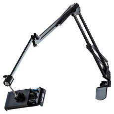 YUNMI E2 夾式鋁合金萬向懸臂桌面支架懶人支架 床頭支架, 1個, 黑色