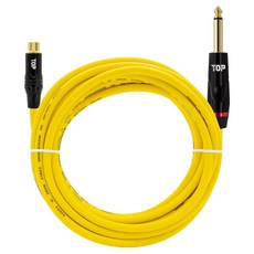 HDtop 韓國製 RCA 母轉 5.5 單聲道公頭連接線 黃色 40m, 1個, HT-TP2552