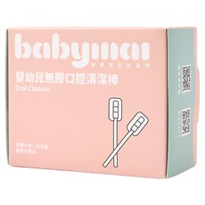 BABYMAI 寶寶買 口腔清潔棒 針織小款, 1個, 30個裝, 白色