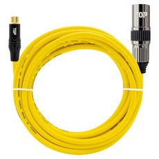 HDtop 韓國製 RCA 母轉 XLR 公連接線 黃色 50m, 1個, HT-TP2582