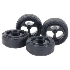 TAMIYA 田宮 低摩擦小徑窄胎 24mm + 碳纖維強化3爪運動輪框 100 x 210 x 30 mm 套組 15541, 1套, 混色