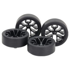 타미야 슈퍼 하드 중경 로우 프로피일 타이어 26mm + 카본 강화 휠 Y 스포츠 100 x 210 x 30 mm 세트 15542, 혼합색상, 1세트