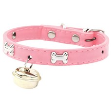 寵物爪印鈴鐺項圈 DA056 款式隨機, 1個, 粉色
