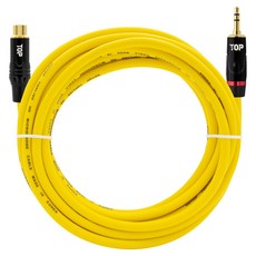 HDtop 韓國製 RCA 母頭 to 3.5 立體聲音源線 黃色 40m, 1個, HT-TP2537