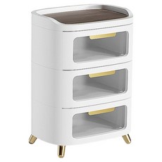 FAmILyLIFE 生活 高耐重抽屜收納櫃 透明櫃腳款 YG-168-B 3層, 白色