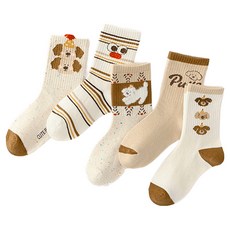 IBboom 兒童可可小狗襪5雙組 F170