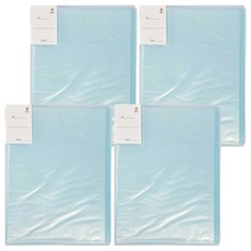 티처스 반투명 A4 클리어화일 240 x 310 x 20 mm x 20p, 스카이블루, 4개 스카이블루, 4개