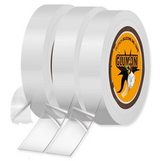 글루몬 자국없는 초강력 실리콘 클리어겔 나노 양면 테이프 10mm x 3m, 3개