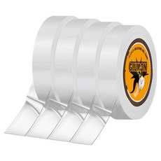 Glumon 無痕超強力矽膠透明凝膠奈米雙面膠帶 10mm x 1m, 單一顏色, 4個