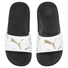 PUMA 女款 COOL CAT 2.0 TOSS WNS 拖鞋 39333805, 白色 + 黑色, 22cm