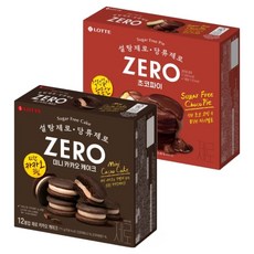 樂天 ZERO 巧克力派 336g + ZERO 可可蛋糕 171g 套組, 1套