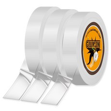 Glumon 無痕超強力矽膠透明凝膠奈米雙面膠帶 10mm x 2m, 單一顏色, 3個