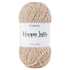 미소털실 해피루피 소프트 극세사 수면 뜨개실 80g, 121 연베이지, 1개