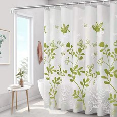 KODACHIEF 인테리어 욕실 샤워부스 화장실 일상감성 샤워커튼, 나비꽃, 1개