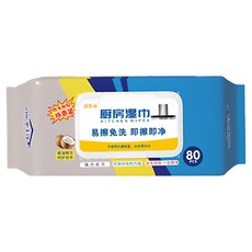 FAmILyLIFE 生活 抽取式椰油萃取萬用油汙清潔擦巾 80張, 80個裝, 1個