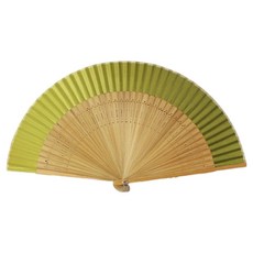 Tideco 高級折疊竹扇, 1個, 綠色