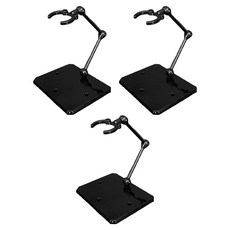 Herbzen 變形金剛展示支架 鋼彈裝飾支架 通用腰夾, 黑色, 3個