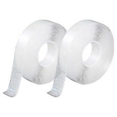 Higher Deco 可手撕超強力矽膠雙面膠帶 3cm x 3m, 2個, 透明