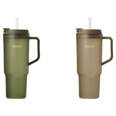 ERSTEBAHNHOF JUST 冷飲杯 2件組, 1200ml, 卡其色, 迷霧摩卡, 1套