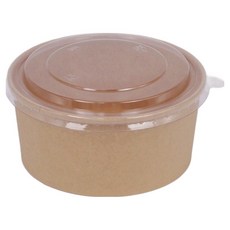 紙質圓形容器 165mm 1.3L x 200p + PET蓋 200p 套組, 1套