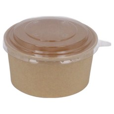 紙質圓形容器 150mm 1L x 200p + PET 蓋 200p 套組, 1套