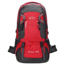 American Road 男士大容量戶外登山揹包 60LHR2346, 紅色