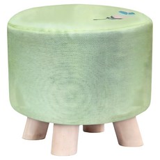 Cotton Field 棉花田傢飾 北歐風實木椅腳凳 彩色羽毛, 綠色, 1個