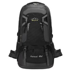 American Road 男性大容量戶外登山後背包 60LHR2346, 黑色