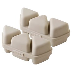 6格三角飯糰模模具, 小麥色, 2套