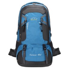 American Road 男性大容量戶外登山後背包 60LHR2346, 藍色