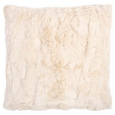 HOLA 和樂家居 克萊歐兔毛羽毛抱枕, 奶油白