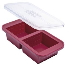 SOUPER CUBES 多功能食品級矽膠保鮮盒, 1個, 紅色