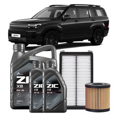지크 X8 0W-30 엔진오일세트 출장교체, 1세트, 현대, 싼타페 MX5 가솔린 터보 2.5
