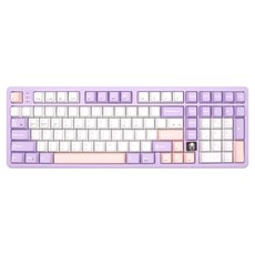 LEOBOG 鋁製 101鍵 全尺寸 有線 機械式鍵盤 蘭博軸, 紫色, Hi98, 製造商軸