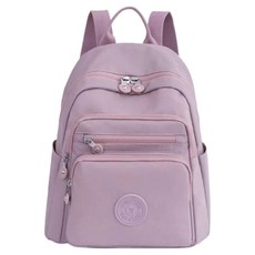 Sayaka 紗彌佳 日本百搭繽紛多色大容量輕量設計 防潑水系列 行李箱拉桿可掛式後背包, 藕紫色
