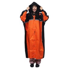 天龍牌 競速型尼龍雨衣, 黑色 + 橘色