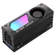 EZDIY-FAB SHIELD aRGB M.2 SSD 散熱器冷卻風扇 EZDPI236-2, 1個, 黑色