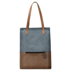 Sayaka 紗彌佳 日系時尚休閒拼接雙色多功能3WAY設計帆布雙肩包 單肩包, 灰色 + 咖啡色