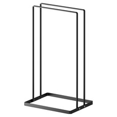 半島良品 日式多功能鐵藝衣架收納架, 1個, 黑色