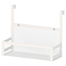 半島良品 鐵藝櫥櫃網格收納掛籃, 1個, 白色