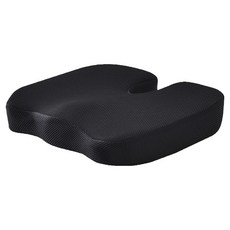 Kyhome 3D網眼蜂巢凝膠坐墊/減壓坐墊/U型椅墊/美臀護腰, 黑色